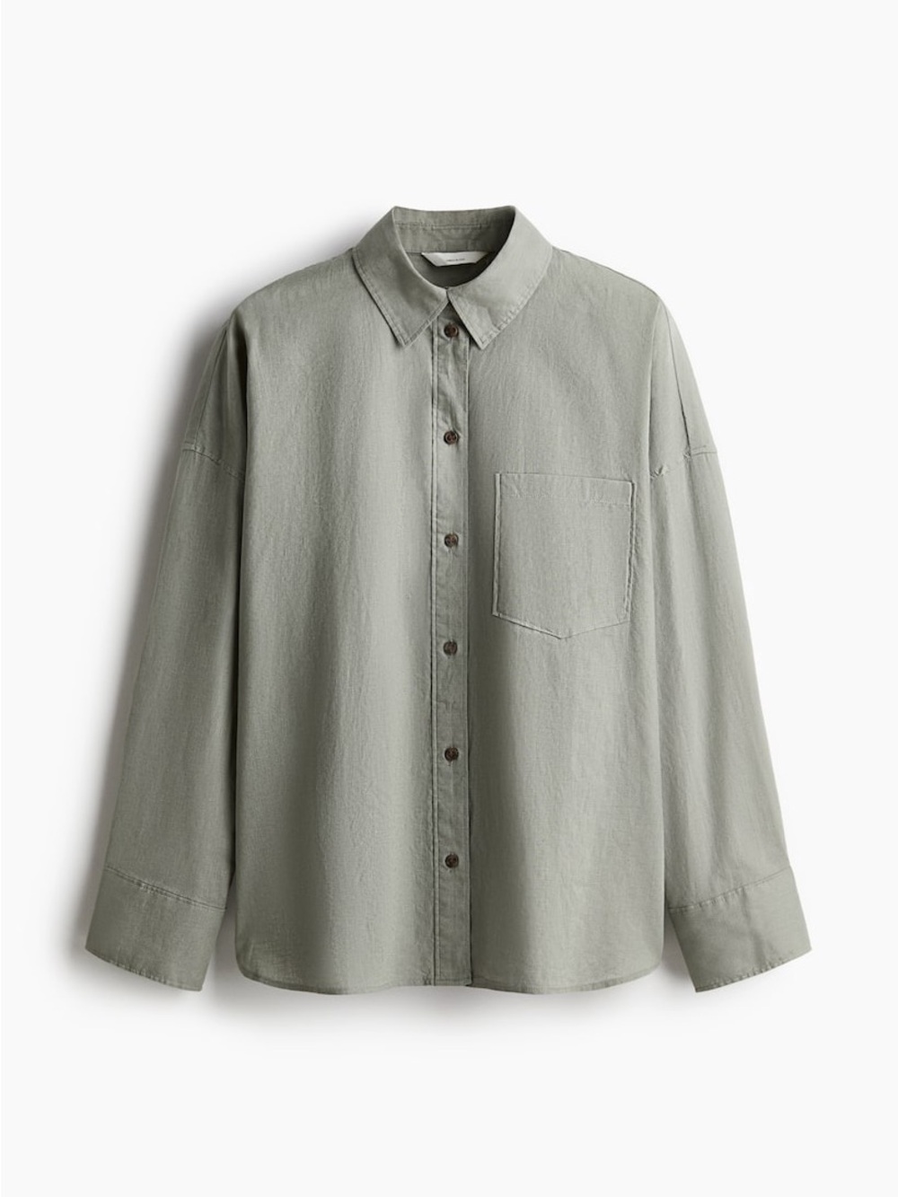 NWOT H&M Linen Blend Oversized Shirt XS A85